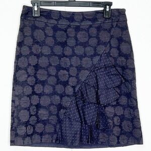 O'dille‎ Navy Ruffled Skirt